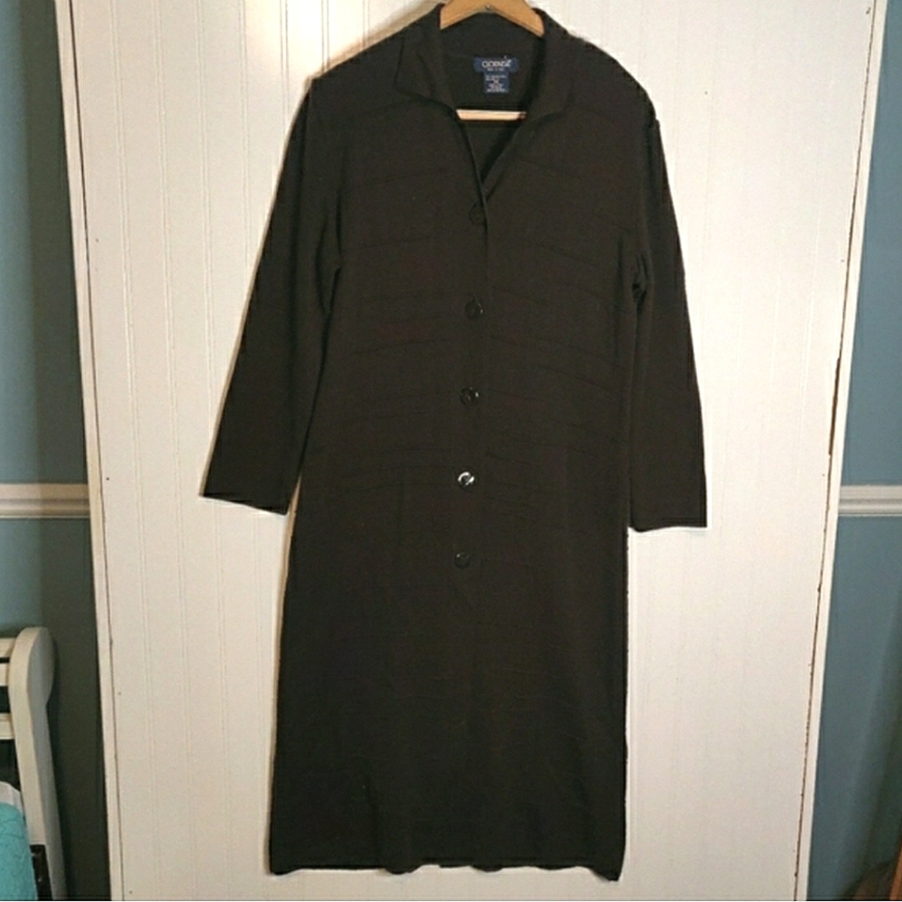 Clorinda made in Italy Women’s Brown Long Duster Sweater PM